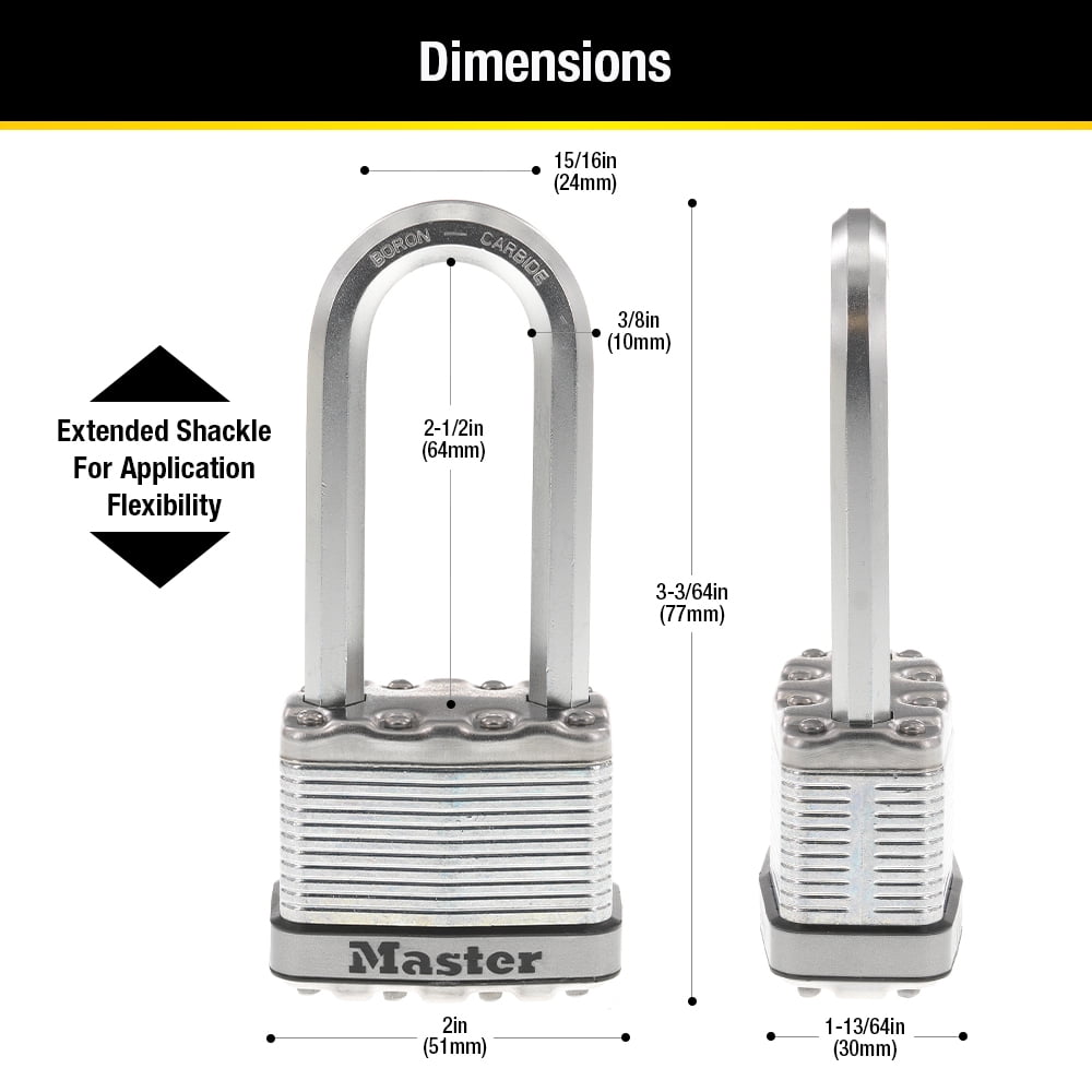 Buy Master Lock 2 W Steel Dual Ball Bearing Locking Padlock 2 pk Keyed
