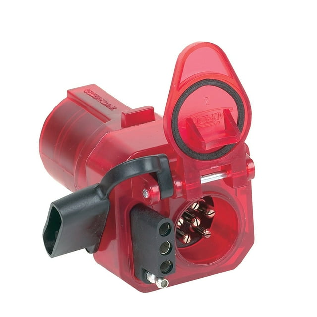 Hopkins Towing Solutions 47585 Adaptador Nite-Glow de 7 cuchillas para vehículos recreativos a 6 polos redondos y 4 planos