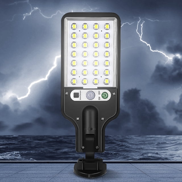 Luces de calle solares Lámpara de pared LED con sensor de movimiento de 3 modos con control remoto (A)