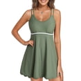 thumbnail image 1 of Traje de baño de una pieza Dokotoo Tummy Control verde para mujer, 1 of 6