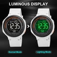 thumbnail image 2 of SKMEI Men's Digital Sports Watch Large Face Waterproof Wrist Watches for Men with Stopwatch Alarm El Noctilucent, 2 of 8