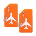 thumbnail image 4 of 2 etiquetas de equipaje para maletas, etiquetas para maletas, etiquetas para bolsas de viaje, etiquetas de embarque, etiquetas con nombre Naranja, 4 of 9