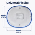 thumbnail image 3 of PawPetica Cat Litter Box Waterproof Pad, Replacement Liners for Self-Cleaning Litter Boxes, White with Blue Trim, 16 x 15 Inches, Leak-Proof Protection, 2 Pack, 3 of 6