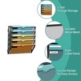 thumbnail image 3 of Organizador de archivos de pared SUPEASY de 5 niveles, malla, oficina, negro, 3 of 7