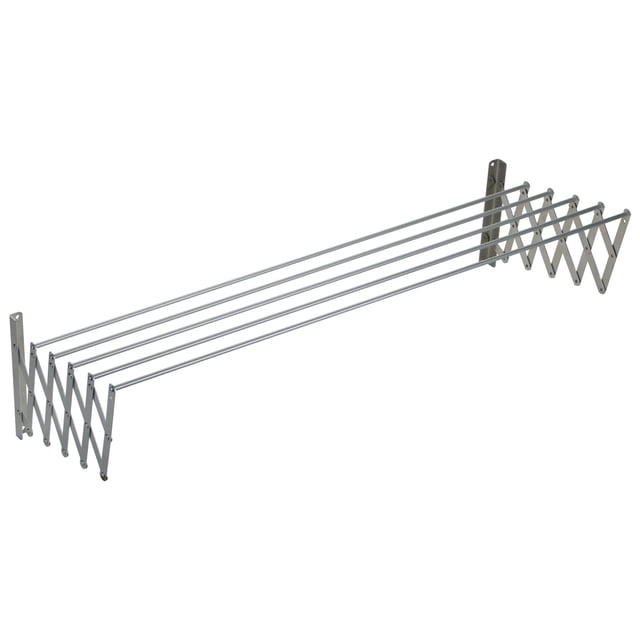 Tendedero extensible de pared de aluminio 80 cm 80 x 78 x 26 5 cm