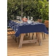 thumbnail image 3 of Outdoor Tablecloths with Umbrella Hole & Zipper, Japanese 54x80 Inch Tablecloth Rectangle, Navy Blue Country Flowers Leaves Aesthetic Waterproof Table Cloth, Patio/Pool/Picnic Table Covers, 3 of 8