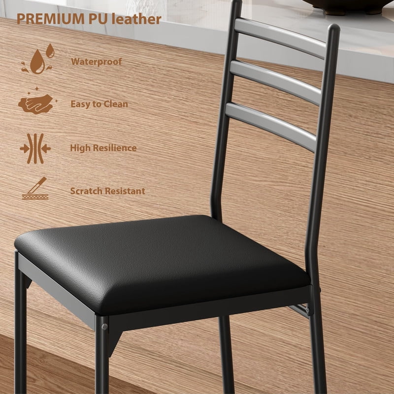 TROPOW Bar Stools Set of 2, Metal Counter Height Bar Chairs with Back and Thick Cushion, Upholstered Dining Chairs with Padded Seat, Barstools for Kitchen Island, Bar, Dining Room