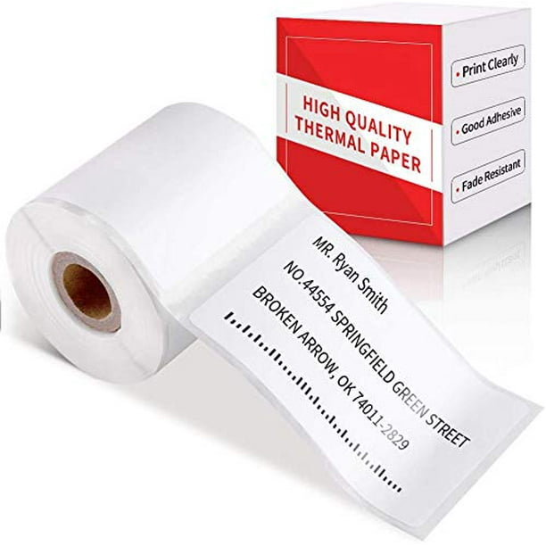 Mini Printer Paper, Multi-Purpose Square Self-Adhesive Label, White Self-Adhesive Thermal Paper Compatible with M110 Bluetooth Label Maker, Black on ...