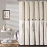 Linen Button 72"x72" Shower Curtain