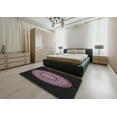 thumbnail image 4 of Ahgly Company Indoor Square Patterned Mauve Taupe Purple Novelty Area Rugs, 4' Square, 4 of 6