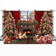 thumbnail image 1 of Mocsicka-telón de fondo de Navidad para niños, árbol de Navidad, corona de ventana, bosque de invierno, Fondo de fotografía para estudio fotográfico, 1 of 4