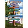 thumbnail image 2 of New Smyrna Beach, Florida  Destinations Signpost, Stretched Canvas Wall Art by Lantern Press Sold by ArtCom, 2 of 5