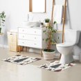 thumbnail image 6 of Yayeee Bath Rug for Bathroom Floor Non Slip Contour Fluffy Soft Absorbent Mat, 20"x24", Beige Christmas Forest, 6 of 7