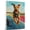 Airedale Terrier, variant on Samoyed Dog Playing Running Stretched Canvas Size 8x12 – Vintage Style Samoyed Dog Art for Running Fans, Great Gift for Dog Owners