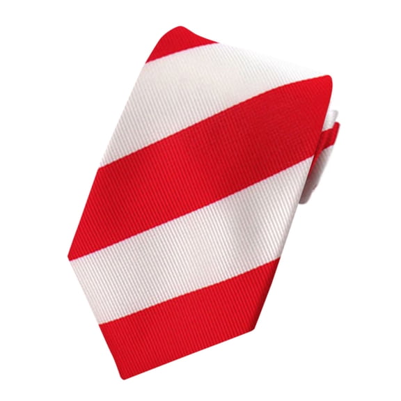 Jacob Alexander Boys' Prep 1-Inch College Stripe Woven Regular Self-Tie Neck Tie - Red White