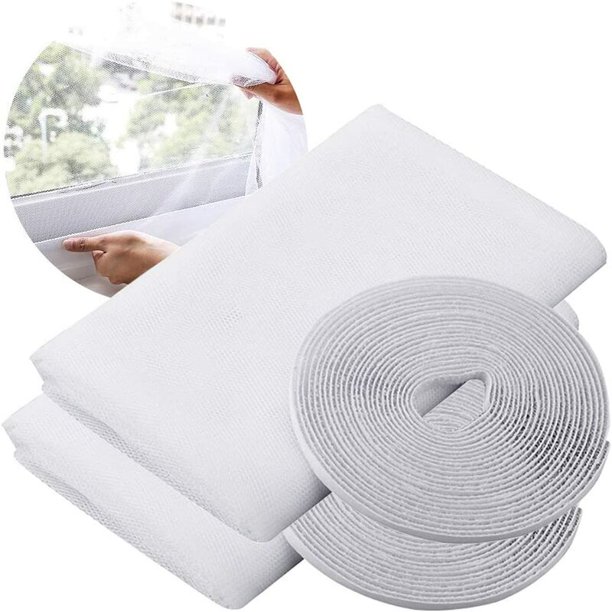 Moustiquaires Pour Fenêtre, Insect Stop Moustiquaire Standard pour Fenêtre, Filet de Fenêtre, Avec 2 Rouleaux Bandes Autocollantes, 2 Paquets, 150 Cm x 200 Cm esquí esquí Gafas de esquí