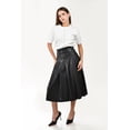 thumbnail image 1 of Falda midi efecto piel Roman Fashion /Juvenil, 41023 (Negro) negro M, 1 of 5