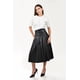 thumbnail image 1 of Falda midi efecto piel Roman Fashion /Juvenil, 41023 (Negro) negro M, 1 of 5