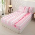 thumbnail image 2 of Homewish Pink Baseball Kids Zipper Twin Comforter Sets with Fitted Sheet and 2 Pillowcases, Est Sports Sleep Zipper Bedding Set, Pink Reversible, 4-Piece, 2 of 6