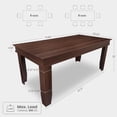 thumbnail image 2 of Rectangle Dining Table Wooden Kitchen Table with Kitchen Dinner Table Dining Room Table for Small Space,Apartment,Rustic Brown (Only Table), 2 of 9