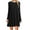 Black, variant on TAGOLD Womens Summer Dresses,Women's Fashion Casual Long Sleeve Solid Round Neck Ladies Loose Mini Dress