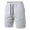 Light Gray, variant on Mens Shorts Casual Summer Elastic Waist Textured Straight Leg Loose Fit Lightweight Beach Shorts with Pockets