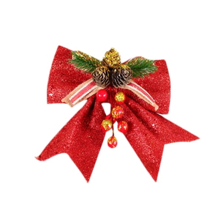 

fvwitlyh Small Ball Ornament Bow Decoration Gold Powder Bow Holiday Window Decoration Supplies Pendant Wire Hanging Glass Vase