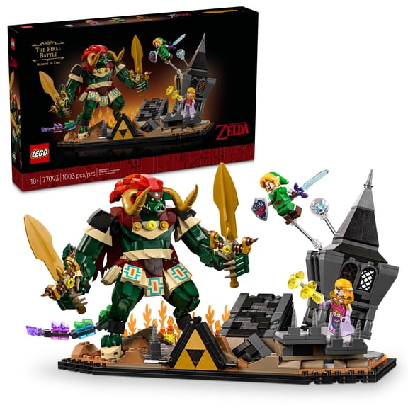 LEGO The Legend of Zelda: Ocarina of Time – The Final Battle - Building Set for Adults, Ages 18  - Nintendo Collectible with Link & Zelda Minifigures - Bedroom or Game Room Decor - 77093