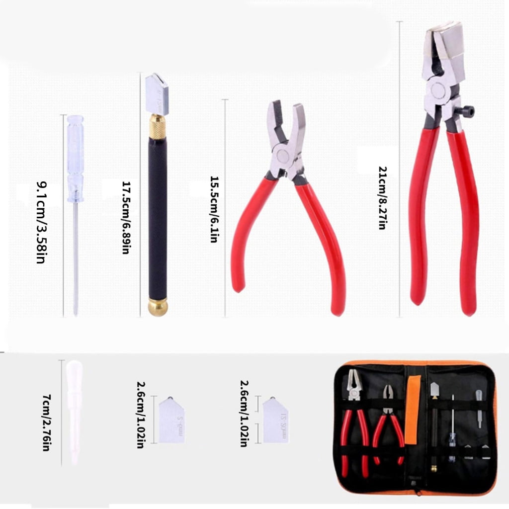 MOMOJIA Glass Breaking Pliers Glass Running Pliers Glass Cutting Tool for Stained Glass
