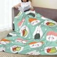 thumbnail image 6 of Vsdgher Kawaii Sushi Ultra-Soft Micro flannel Blanket Throw Blankets for Couch Sofa, Bed (4 sizes)-60"x50", 6 of 7