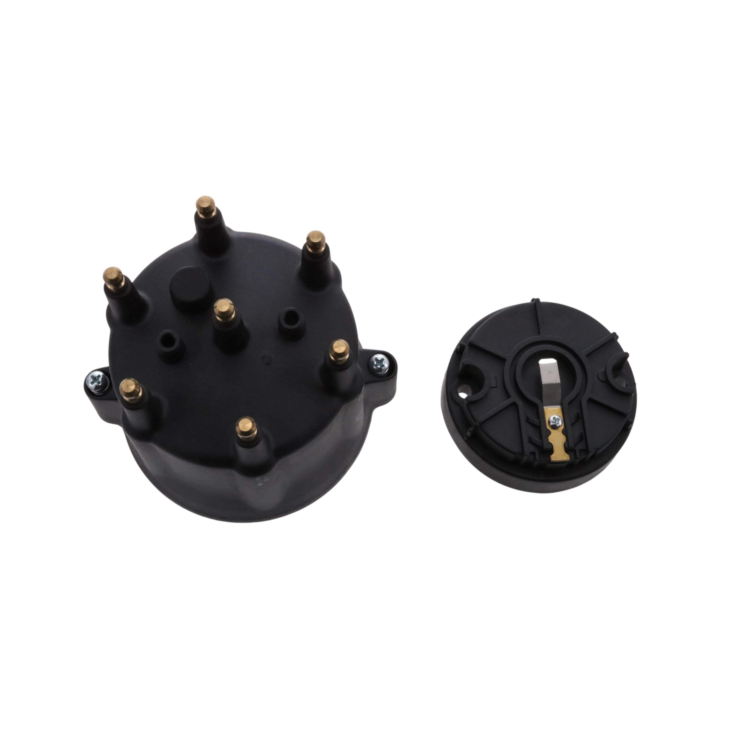 TSP 6-Cylinder Male Pro Series Distributor Cap & Rotor Kit - Black