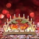 thumbnail image 3 of Adorno de puente de vela LED iluminado de madera de Papá Noel navideño, decoración navideña para interiores, funciona con pilas, 3 of 7