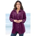 thumbnail image 4 of Roaman's Women's Plus Size Corduroy Button-Front Shirt, 4 of 4