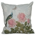 thumbnail image 2 of Simply Daisy 16" x 16" Asian Rose Floral Print Pillow, 2 of 2