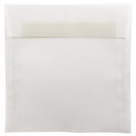 UPC: 0609722981941 | JAM Paper & Envelope 8 x 8 Translucent Envelopes  Clear  25/Pack