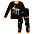 thumbnail image 5 of WhouRiu Girls Halloween Graphic Pajamas Long Sleeve Crew Neck T Shirts And Pants Pajama Set 2 Piece Kids Autumn Winter Cozy Cute Sleepwear,2-3 Years, 5 of 6