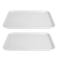 thumbnail image 3 of Lunch Tray, Stackable 2pcs Multipurpose Thickened Rectangular Food Tray Slip Resistance  For Restaurants Yellow,Black,Coffee,White, 3 of 8