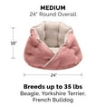 thumbnail image 3 of FurHaven Pet Products | Minky Faux Fur & Velvet Hug Bed for Dogs & Cats - Soft Pink, Medium, 3 of 12