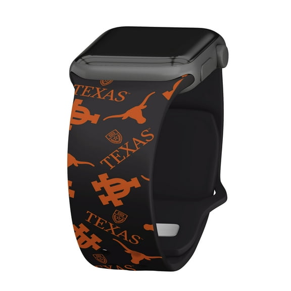 Longhorns HD Scattered Logo Unisex Watch Band for Apple Watch, 38/40/41mm(42mm Series 10) Short by Affinity Bands