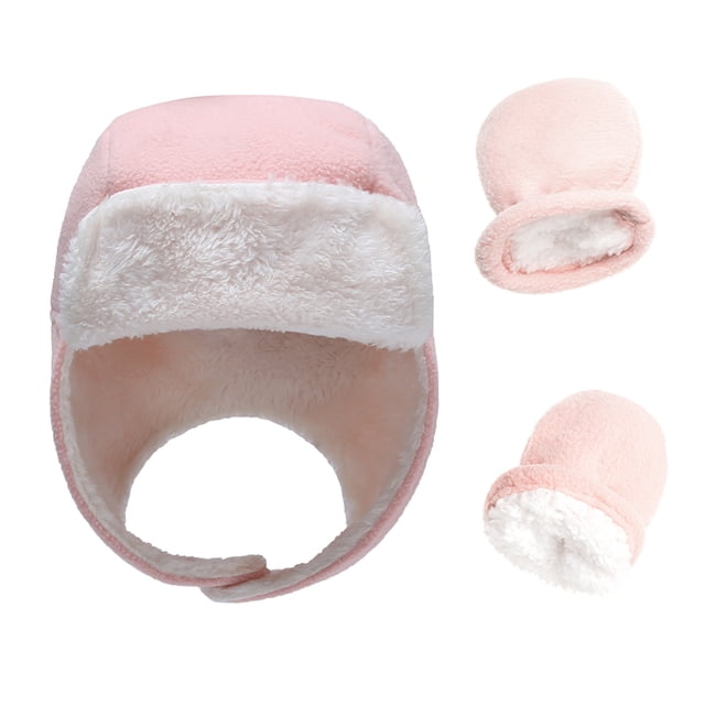 Sonducket Sombrero para niños pequeños Cómodos mitones de lana de algodón Sin daños en la piel Guantes de invierno Kit cálido Hebilla de ajuste Type3 NO3 Sonducket AP009418-03B