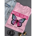 thumbnail image 3 of Nature Colors Butterfly T-Shirt Women -Smartprints Designs, Female Medium, 3 of 4