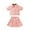 Pink, variant on GYRATEDREAM Toddler Baby Girl 3Pcs Outfit Short Sleeve Lapel Shirt Coat   Spaghetti Strap Camisole   Pleated Skirt Set Kids Spring Summer Clothes for 18M-6T Pink