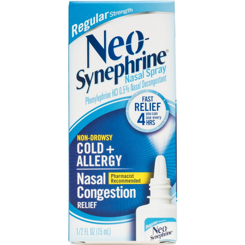 Neo Synephrine Nasal Congestion Relief Spray, 0.5 Fl. Oz.