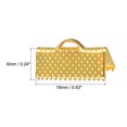 thumbnail image 2 of Unique Bargains 50Pack Ribbon Crimp Clamp Ends 16mm Cord End Clasp for DIY Craft Gold Tone, 2 of 7