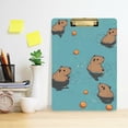 thumbnail image 2 of FORMRS Acrylic Clipboard with Low Profile Clip Standard A4 Letter Size, 12.5" x 9", Cartoon Capybaras, 2 of 8