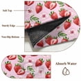 thumbnail image 6 of 5'x8' Area Rugs, Red Strawberry Indoor Outdoor Area Rug for Living Room Bedroom, Summer Fruit Green Leaf Pink Watercolor Washable Bathroom Rugs Kitchen Floor Carpet Mats Home Decor Aesthetic, 6 of 8