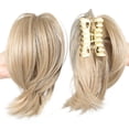 thumbnail image 4 of Chignon Droit en Désordre Postiche Synthétique Queue de Cheval Courte Pince Extensions de Queue de Cheval pour Femmes, 4 of 7