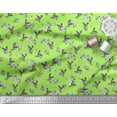 thumbnail image 2 of Soimoi Poly Georgette Fabric Leaves,White Floral & Hummingbird Printed Craft Fabric by The Yards 42 Inch Wide, 2 of 3