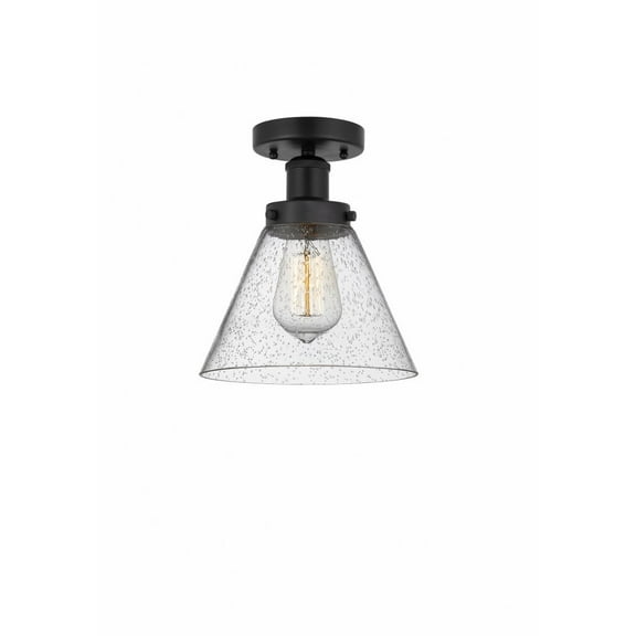 Innovations Lighting - Cone - 1 Light Semi-Flush Mount In Industrial Style-9.75