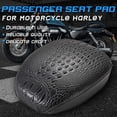 thumbnail image 2 of KATUR Motorcycle Solo Seat Cushion Black Rear Rider Driver Seat Stitching Synthetic Leather Seat Cover Pad Compatible, 2 of 5